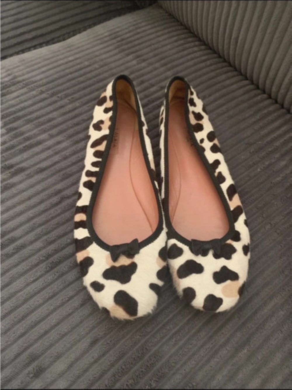 Alaia Leopard Print Ballet Flats